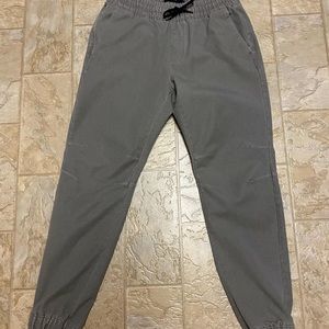 Mens Abercrombie & Fitch Crossover Jogger Medium Tall Gray Stretch Pants.